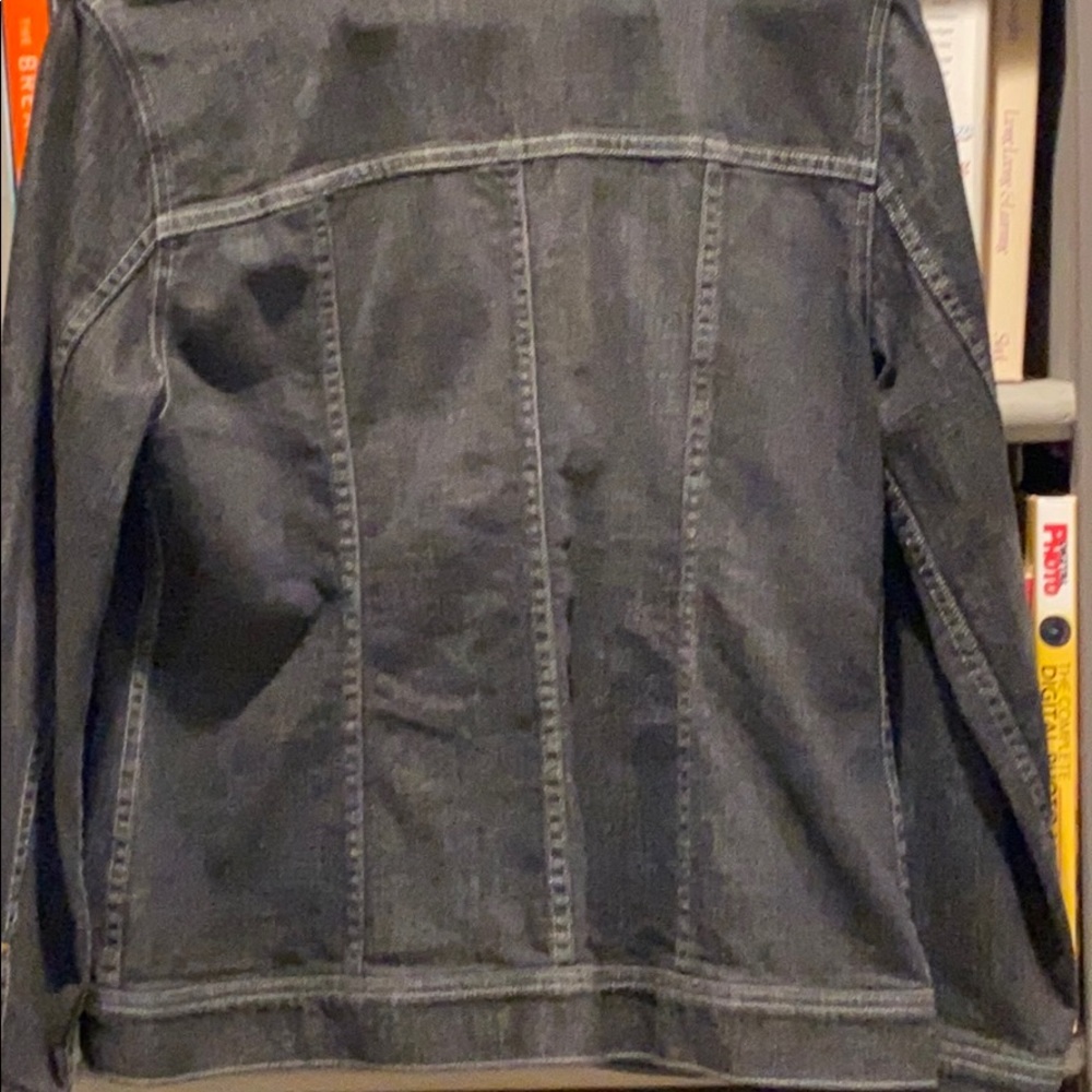 Eileen Fisher black jean jacket - Picture 4 of 5
